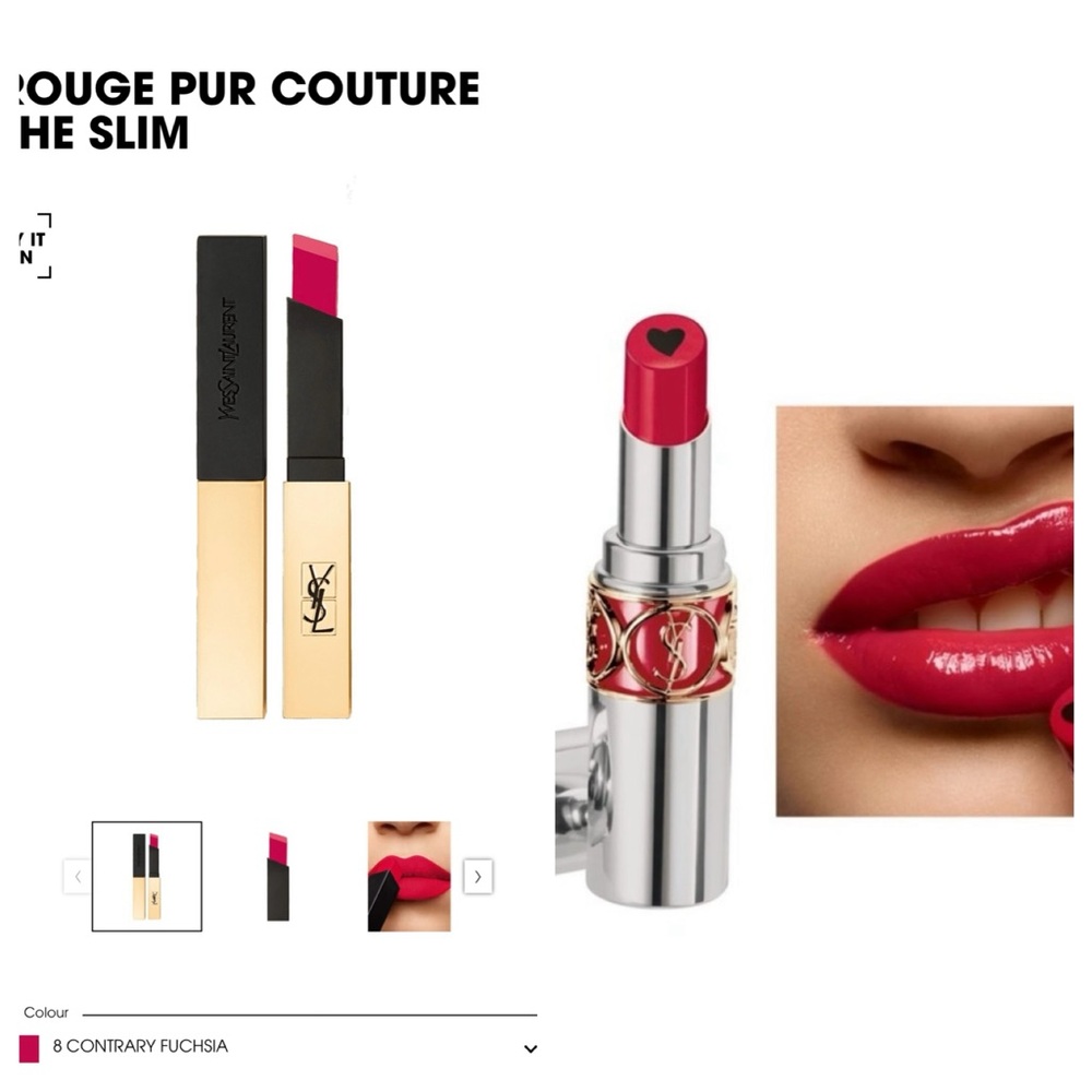 Yves Saint Laurent Rouge Volupté Shine Lipstick - Red & Gold
Lip bundle 2pcs